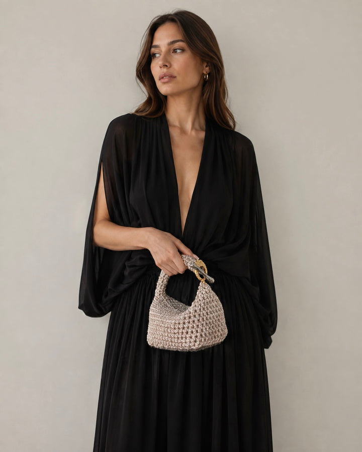 Gigi Clasp Bag - Metallic Platinum