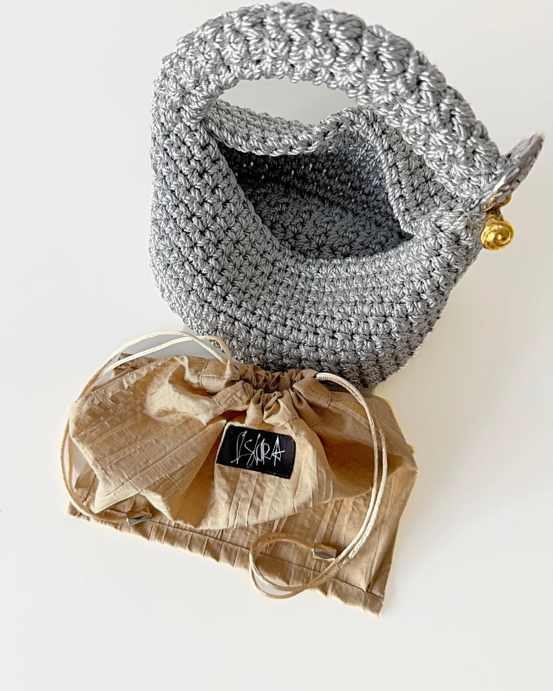 Gigi Clasp Bag - Metallic Silver