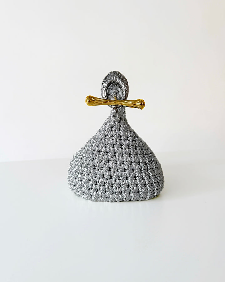 Gigi Clasp Bag - Metallic Silver