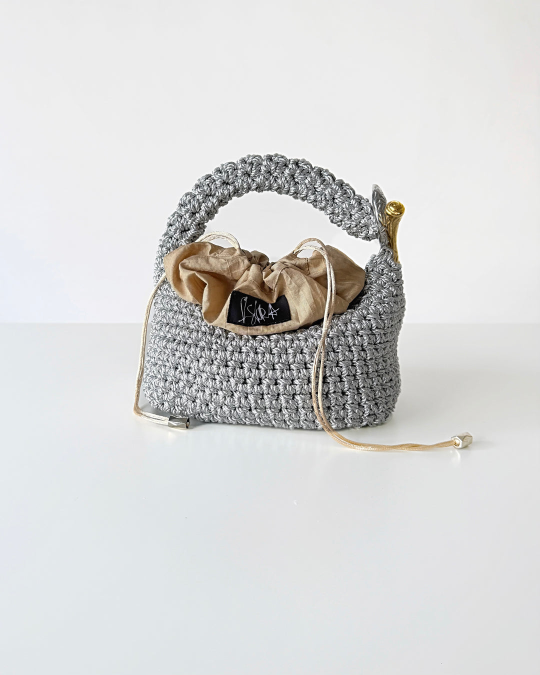 Gigi Clasp Bag - Metallic Silver