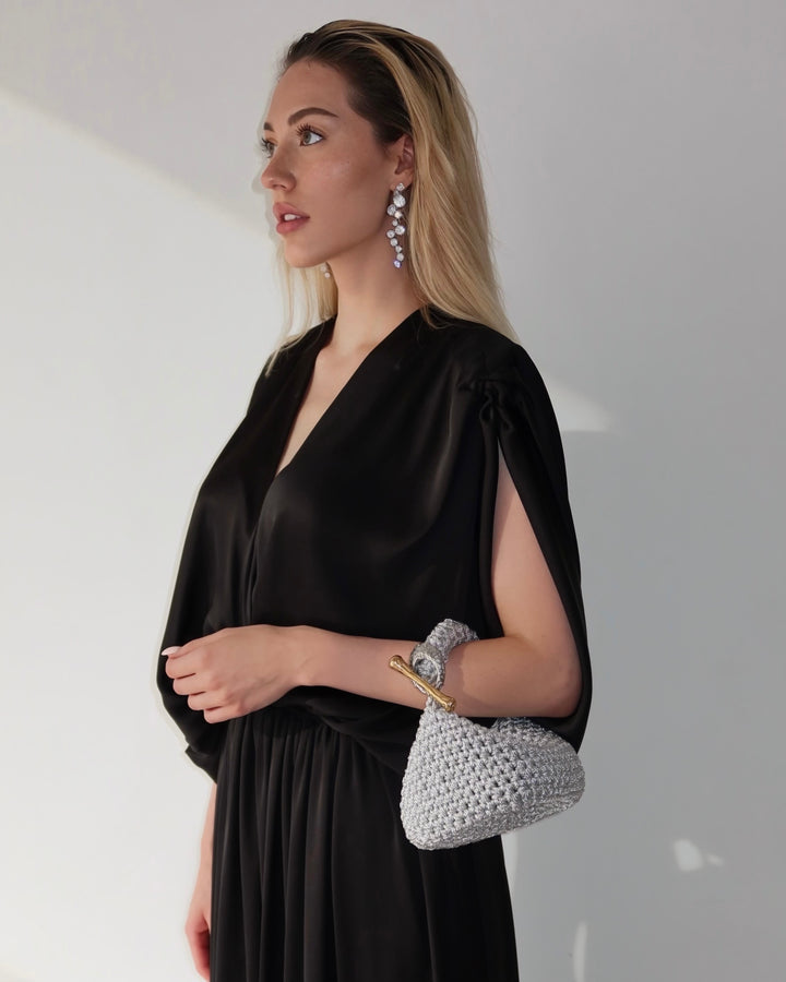 Gigi Clasp Bag - Metallic Silver