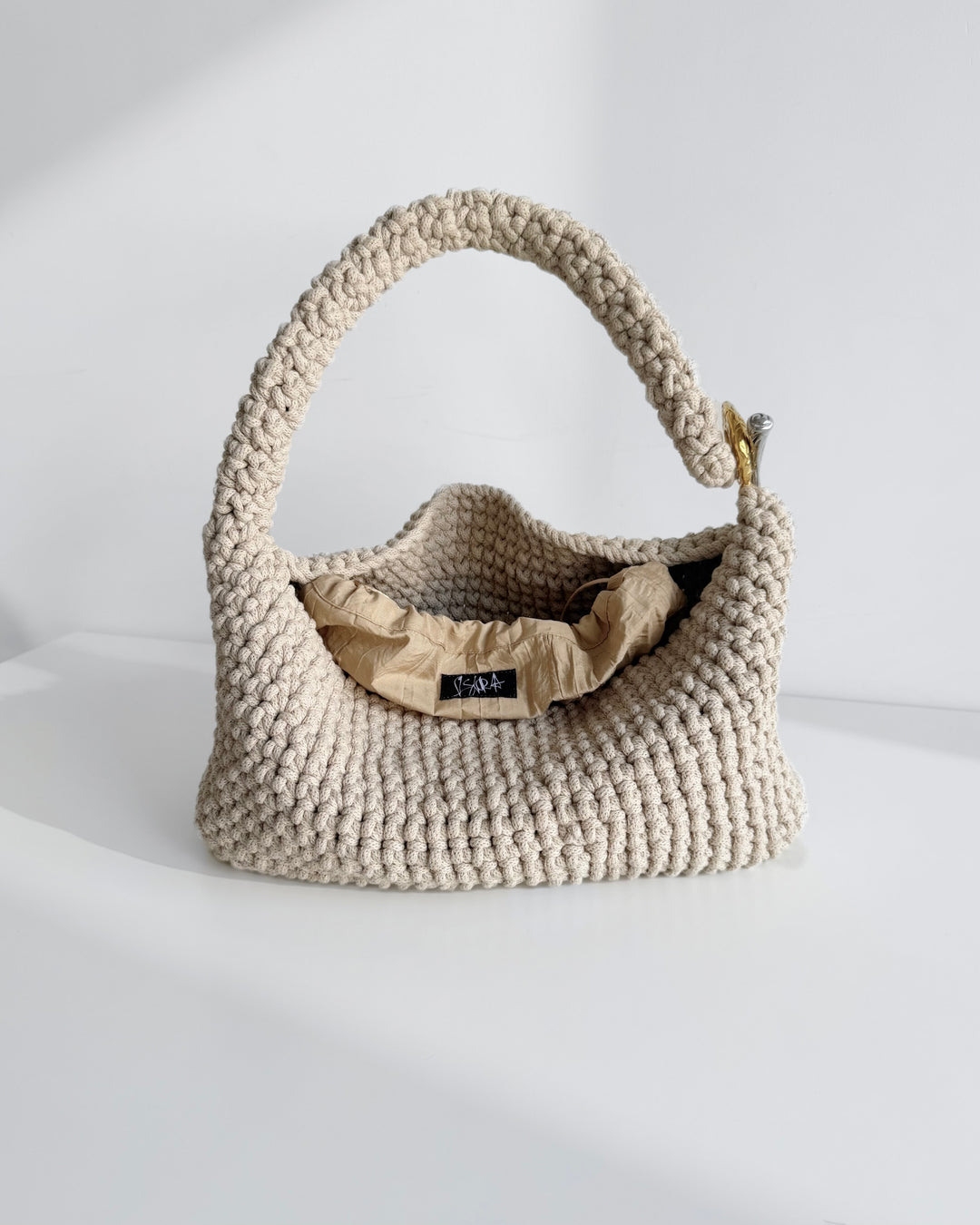 Gigi Clasp Bag - Sand