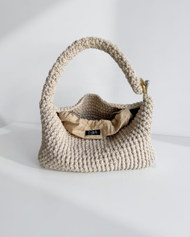 Gigi Clasp Bag - Sand