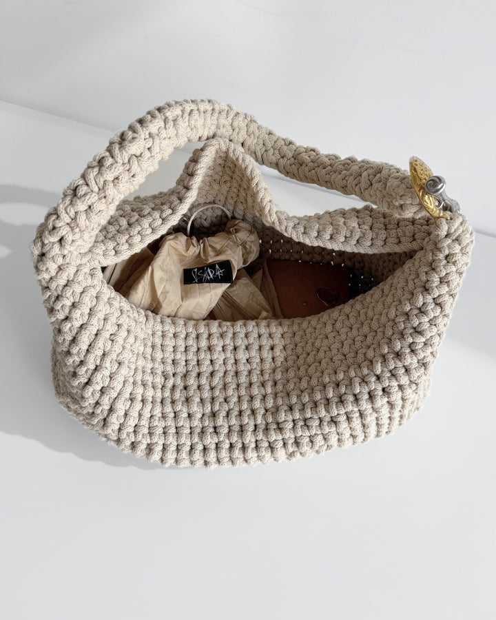 Gigi Clasp Bag - Sand