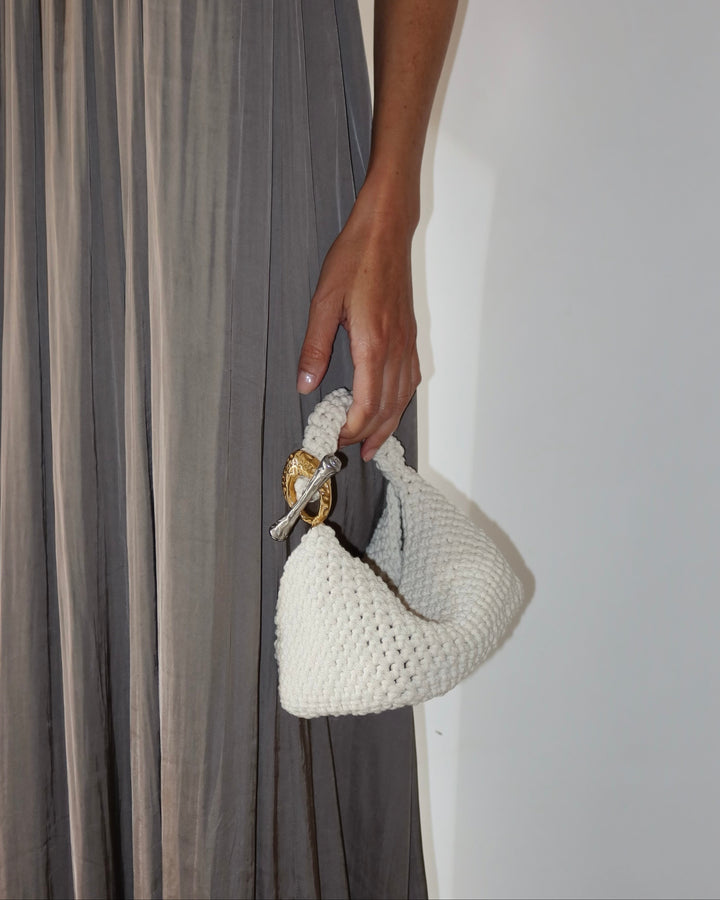 Gigi Clasp Bag - White