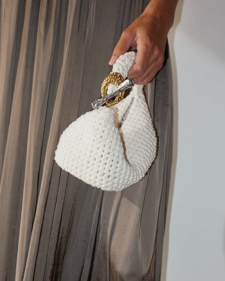 Gigi Clasp Bag - White