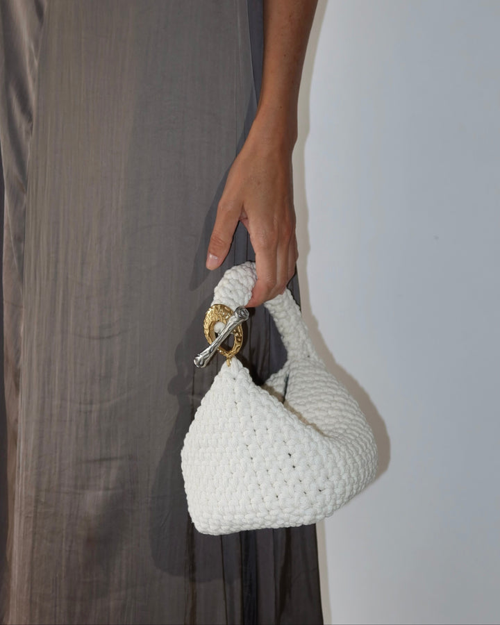 Gigi Clasp Bag - White