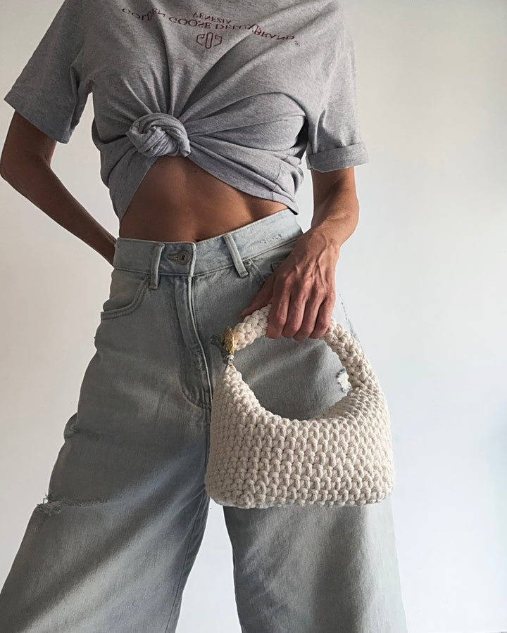 Gigi Clasp Bag - White