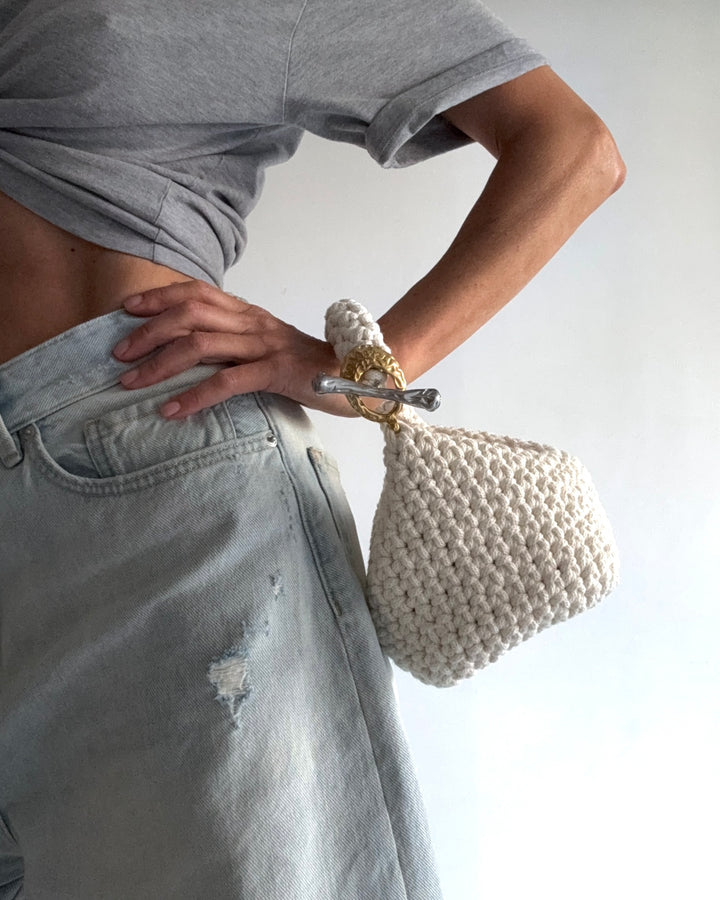 Gigi Clasp Bag - White