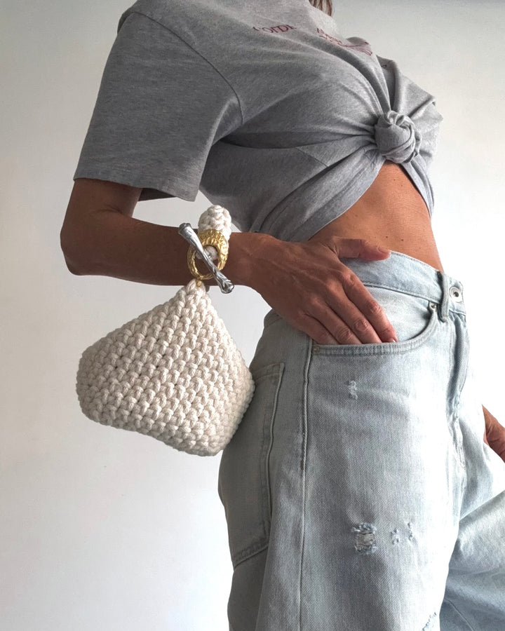 Gigi Clasp Bag - White
