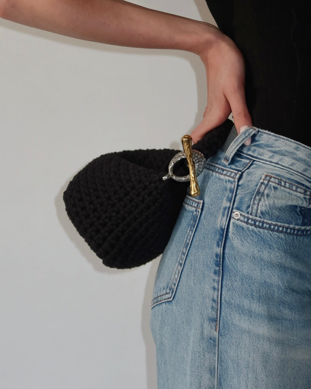 Gigi Clasp Bag - Black
