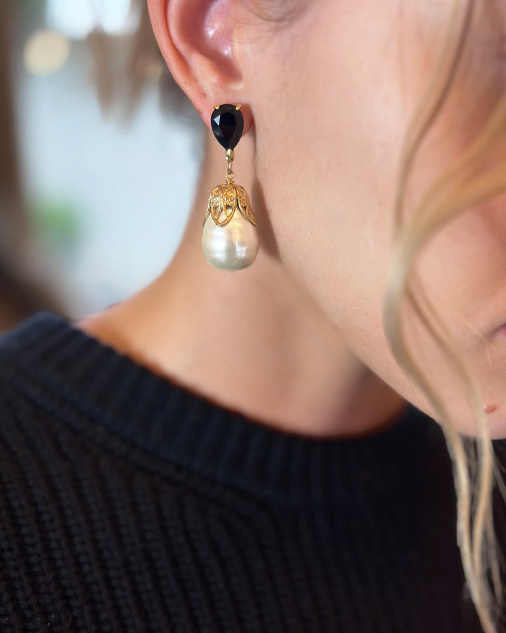 Gothic Grande Pearl Earrings