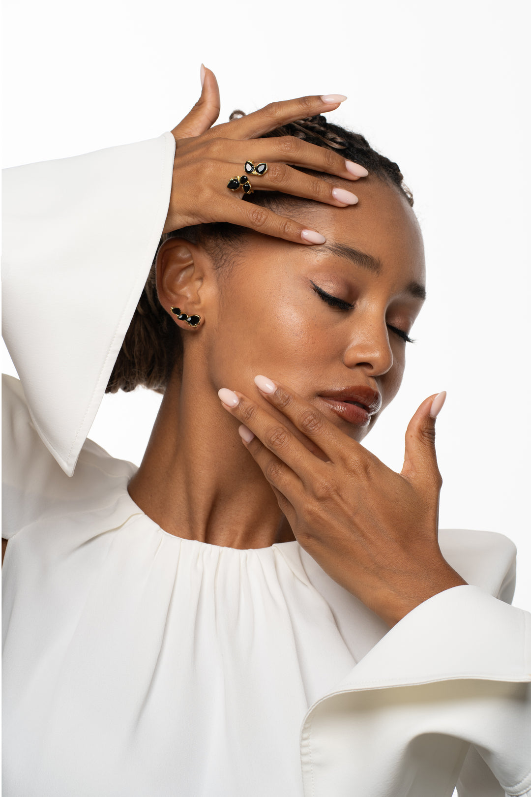 Blossom Necklace & Earrings Set - Gold Plated Sterling Silver 925