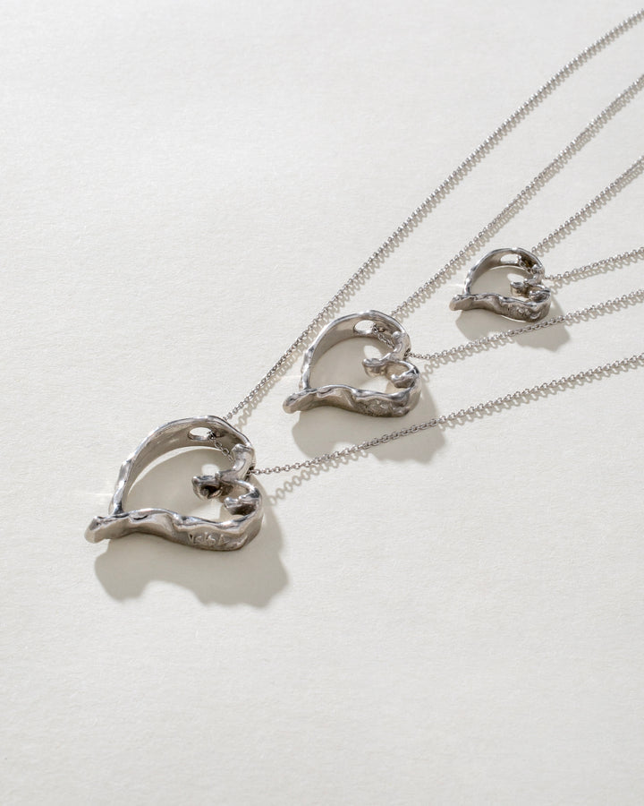 Melting Heart Sterling Silver 925 Necklace