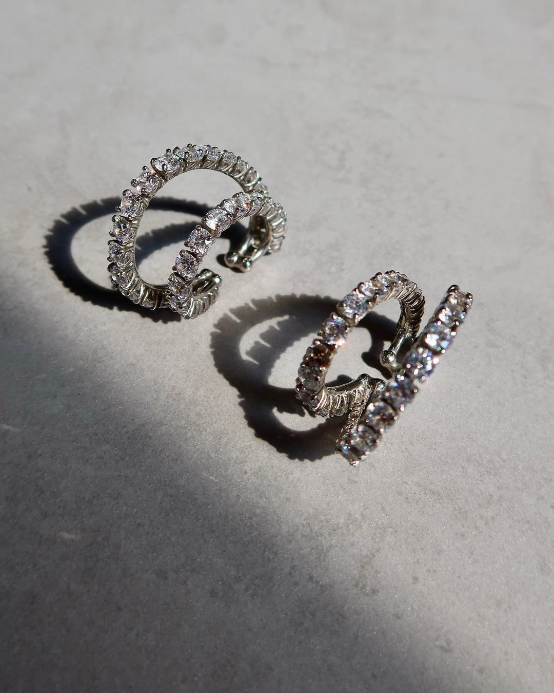 <tc>Double Crystal Ear Cuffs</tc>