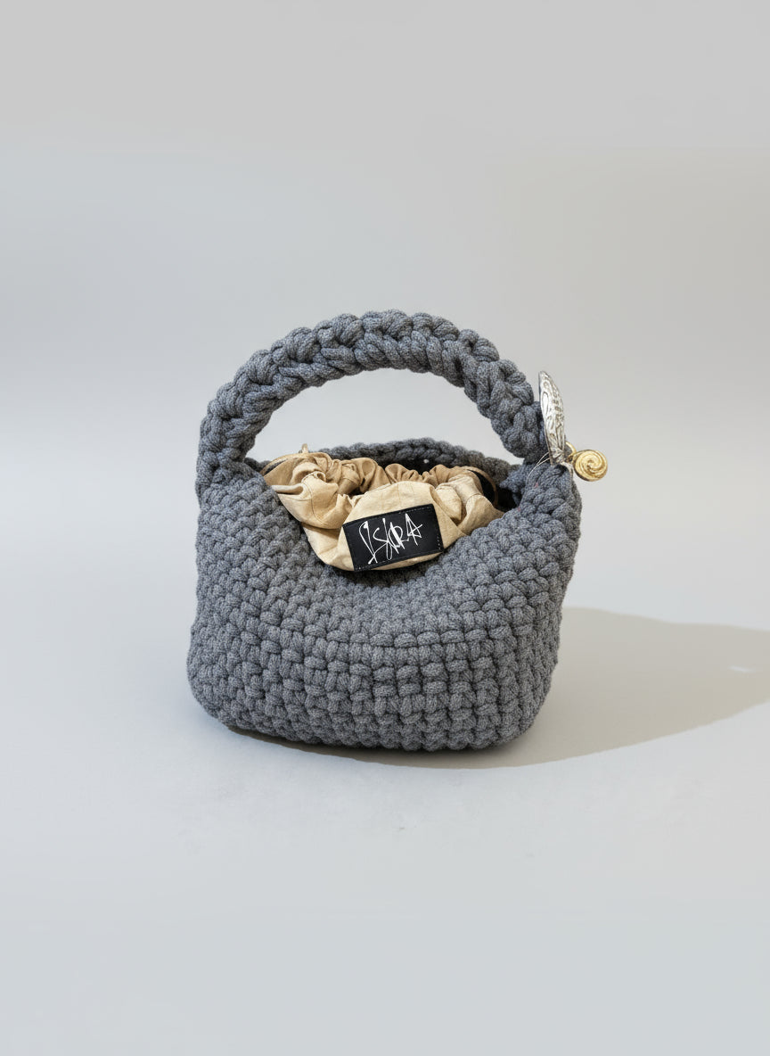 Small Gigi Clasp Bag - Grey