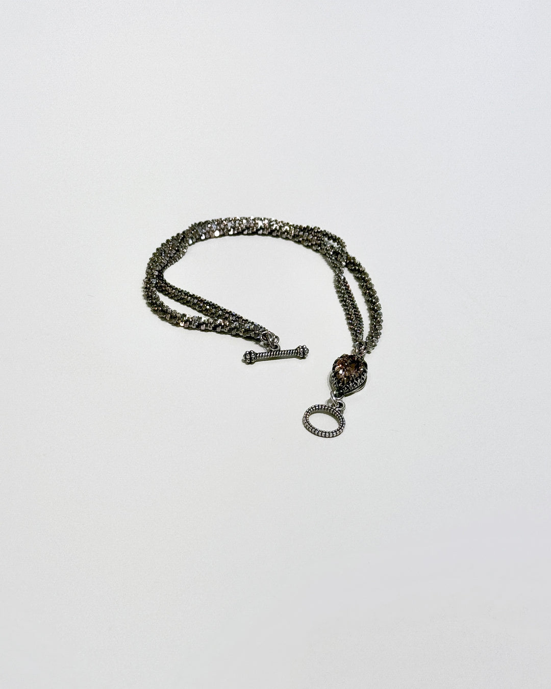 Vintage Rose Silver Bracelet