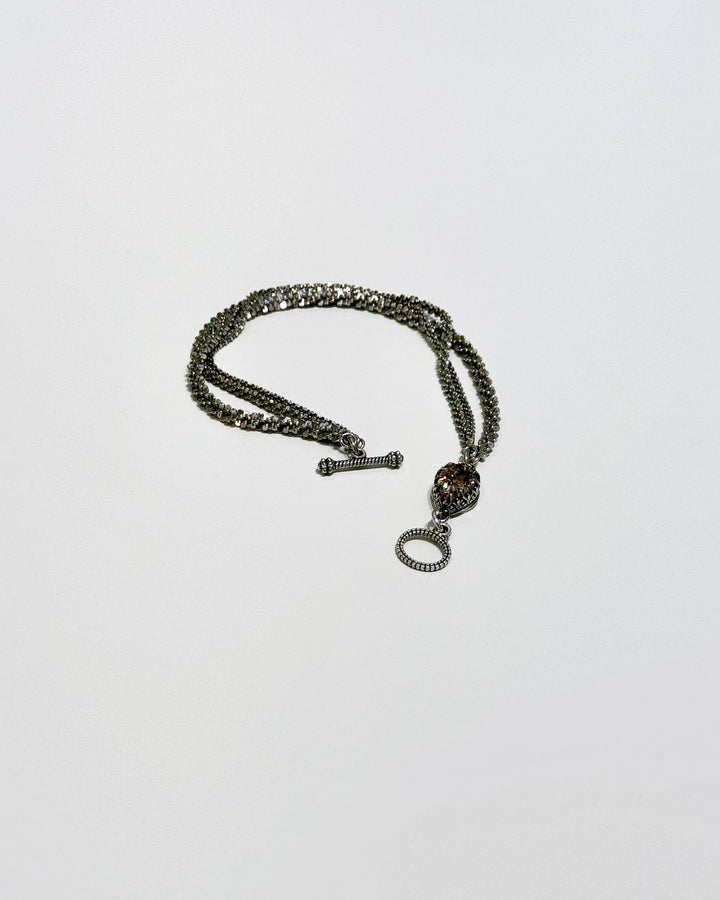 Vintage Rose Silver Bracelet