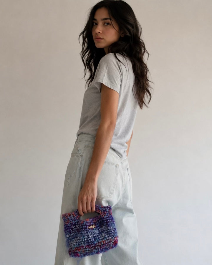 Jen Raffia & Silk Bag