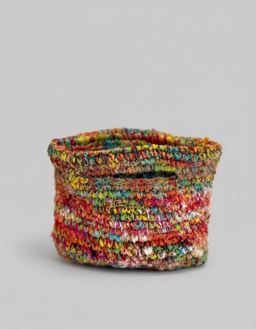 Jen Raffia & Silk Bag