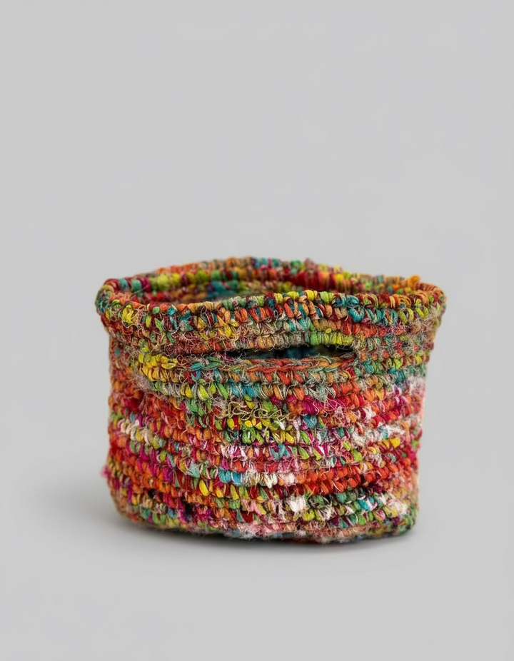 Jen Raffia & Silk Bag