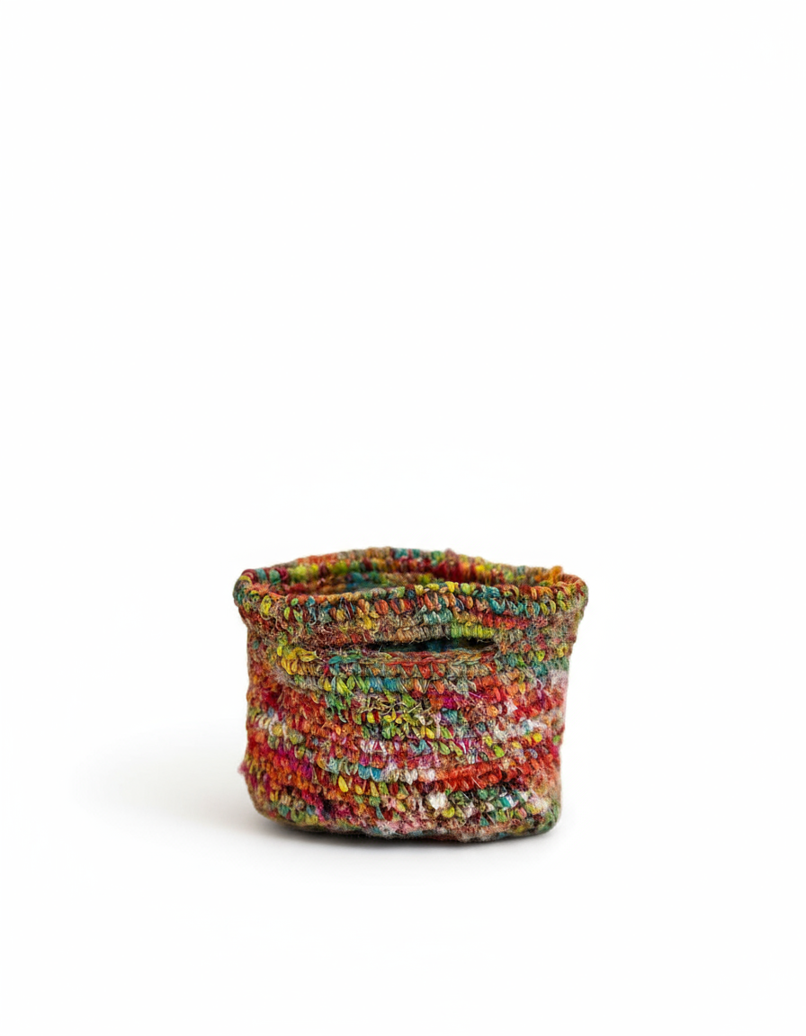 Jen Raffia & Silk Bag