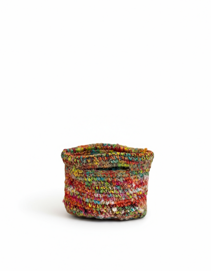 Jen Raffia & Silk Bag