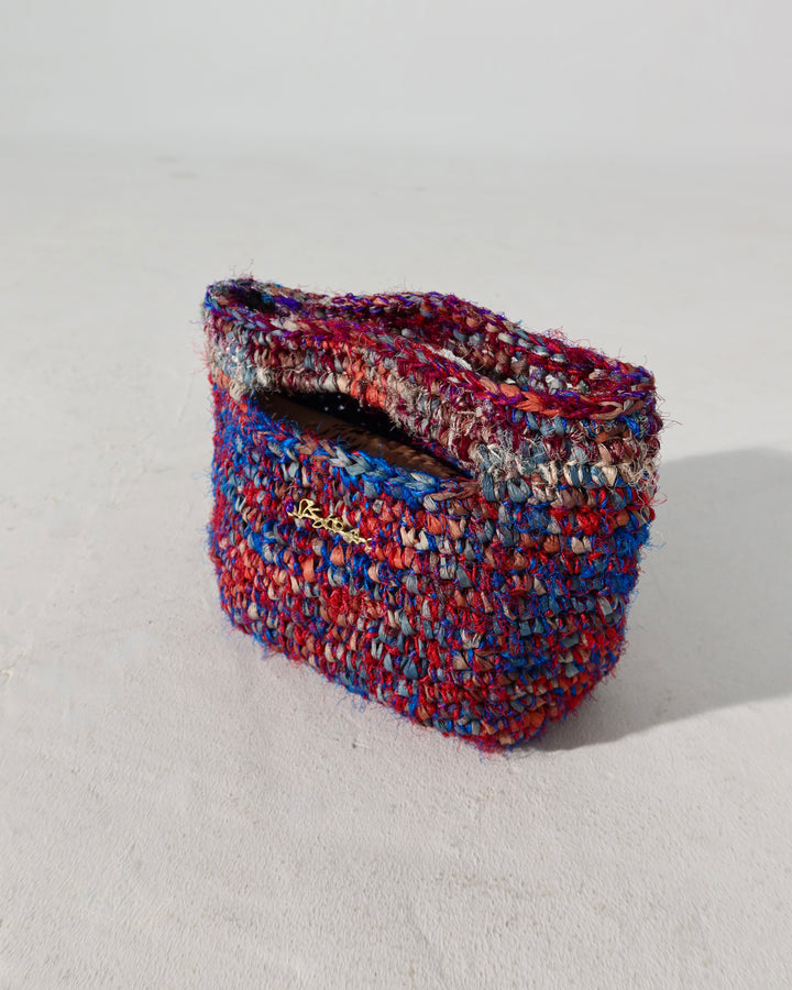 Jen Raffia & Silk Bag