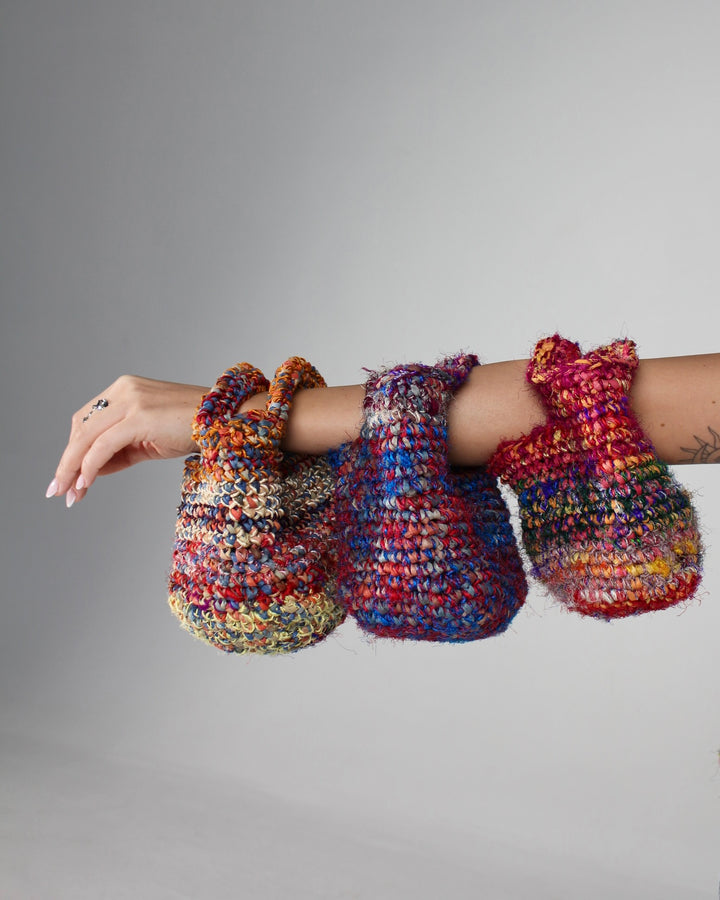 Jen Raffia & Silk Bag