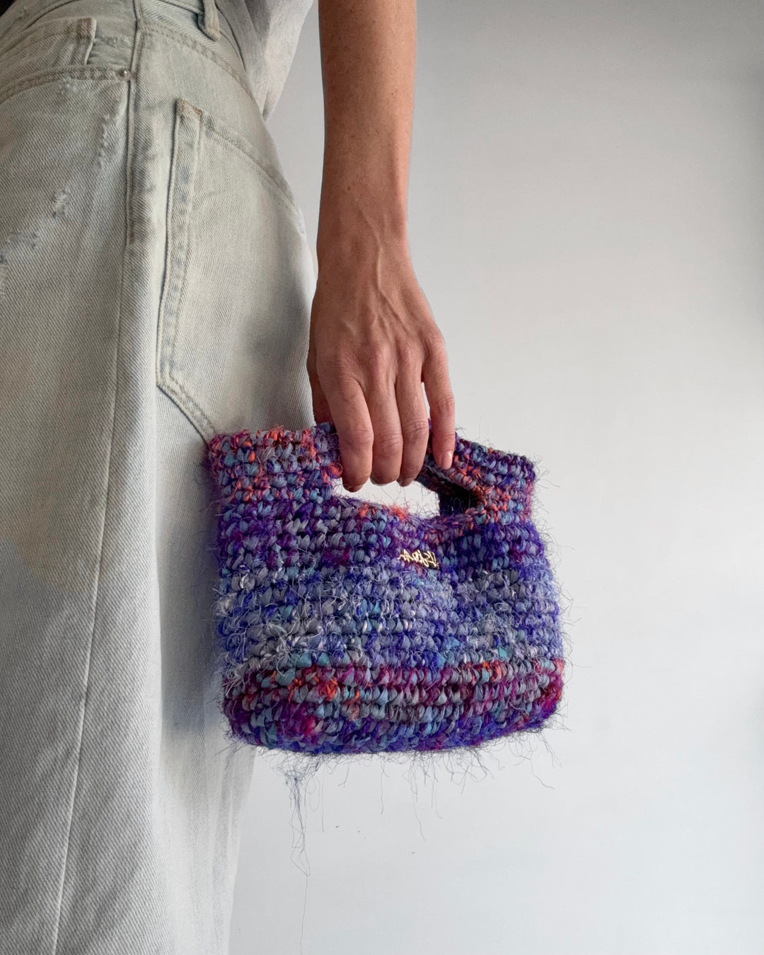 Jen Raffia & Silk Bag
