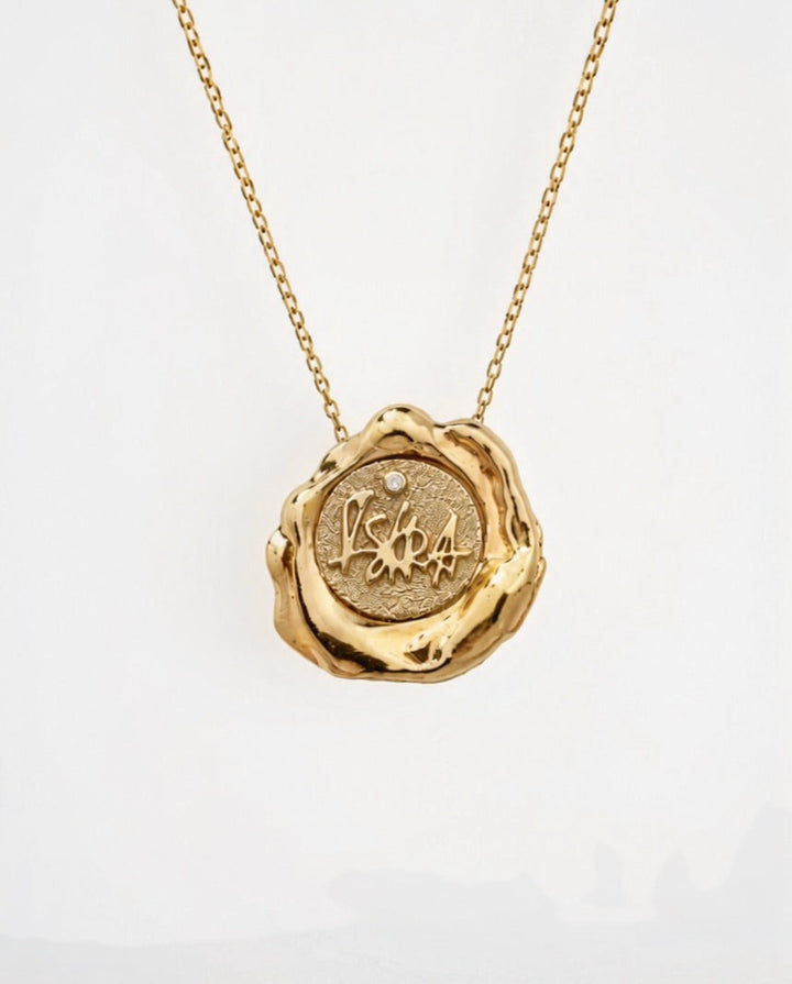 Liquefy 14K Gold Medallion Pendant
