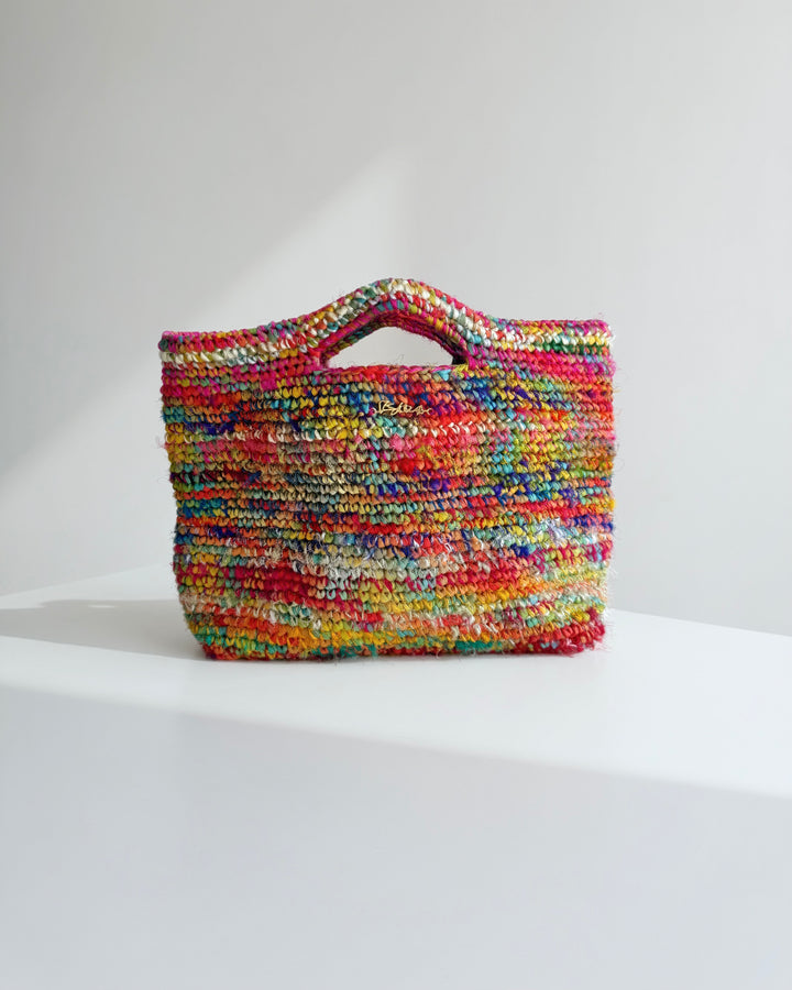 Melly Rafia & Silk Bag