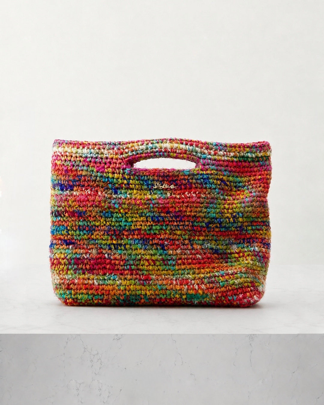 Melly Rafia & Silk Bag