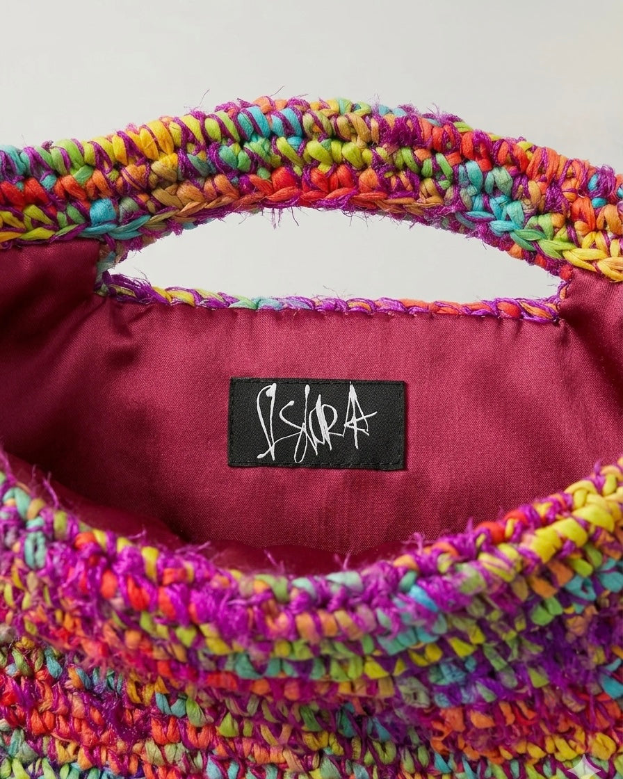 Melly Rafia & Silk Bag