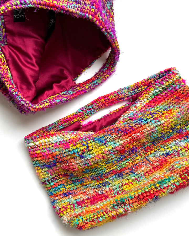 Melly Rafia & Silk Bag