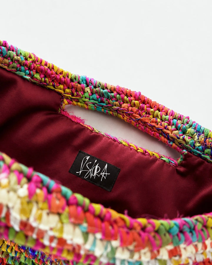 Melly Rafia & Silk Bag