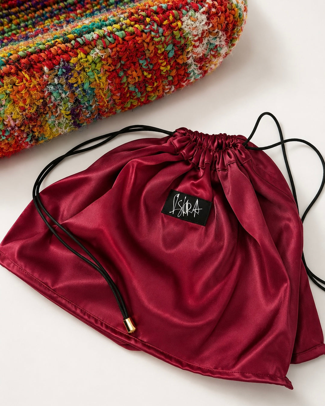 Melly Rafia & Silk Bag