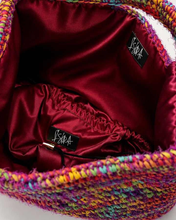 Melly Rafia & Silk Bag
