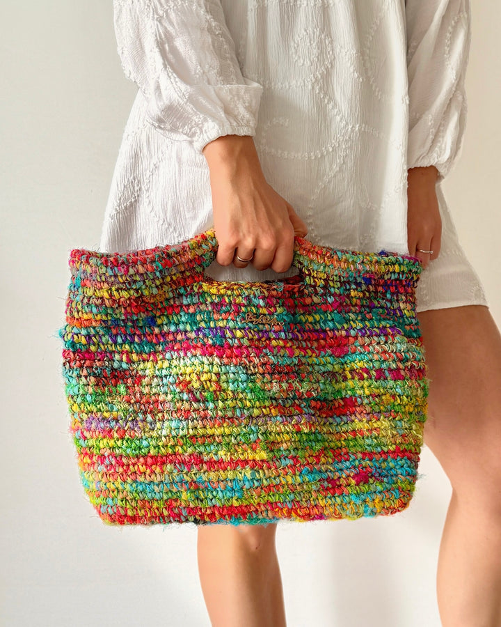 Melly Rafia & Silk Bag