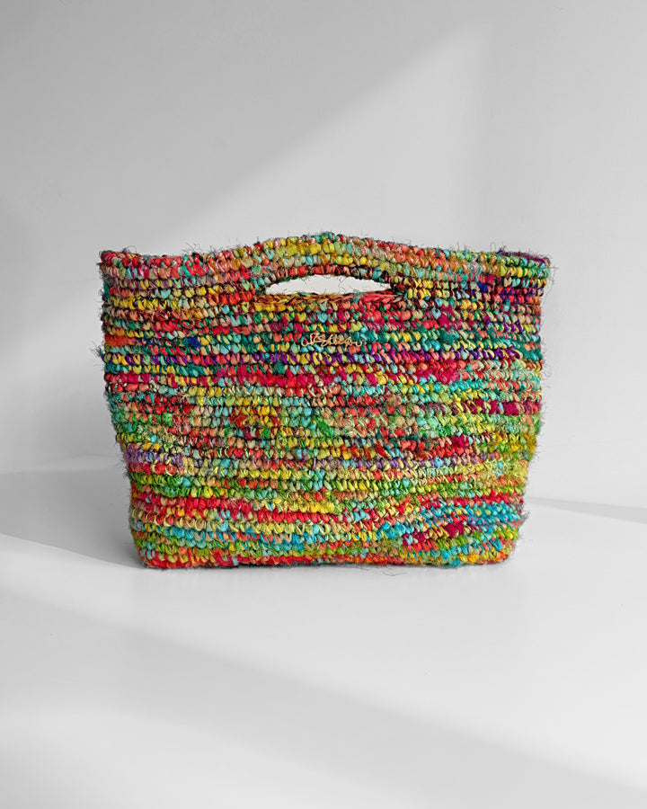 Melly Rafia & Silk Bag
