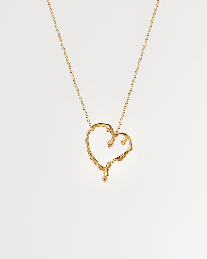 Melting Heart 14K Gold Necklace
