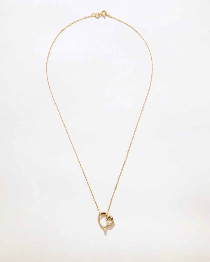 Melting Heart 14K Gold Necklace