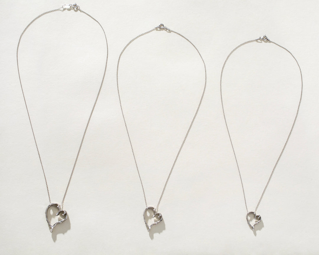 Melting Heart Sterling Silver 925 Necklace