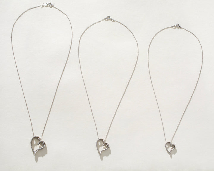 Melting Heart Sterling Silver 925 Necklace