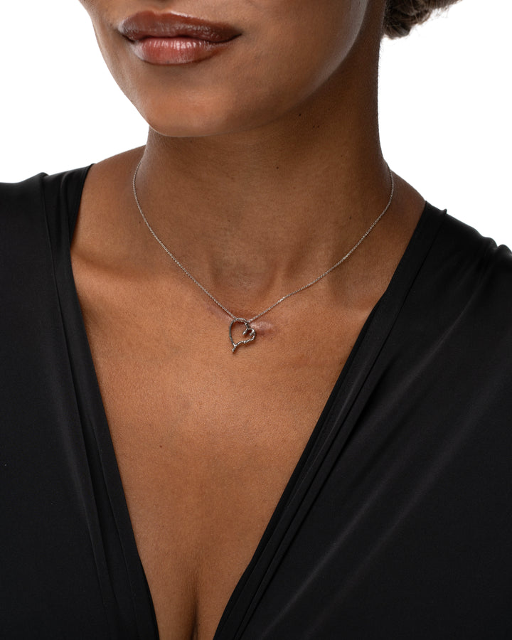 Melting Heart Sterling Silver 925 Necklace