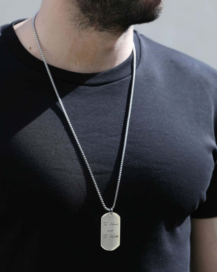 Tag Necklace  - Personalise Engraving