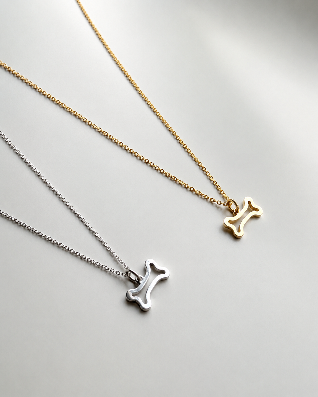 Mini Bone Necklace - 14K Gold