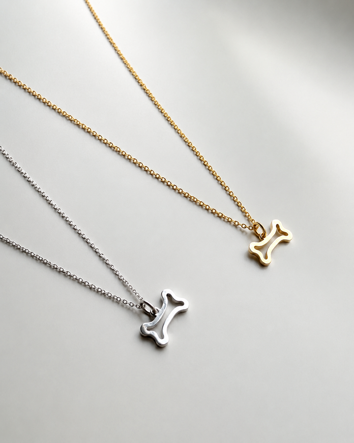 Mini Bone Necklace - 14K Gold