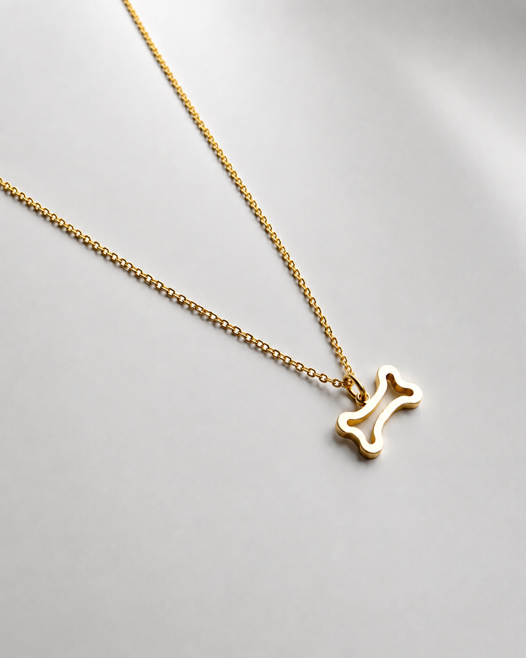 Mini Bone Necklace - 14K Gold