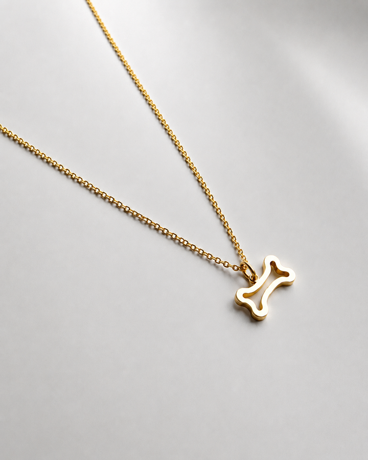 Mini Bone Necklace - 14K Gold